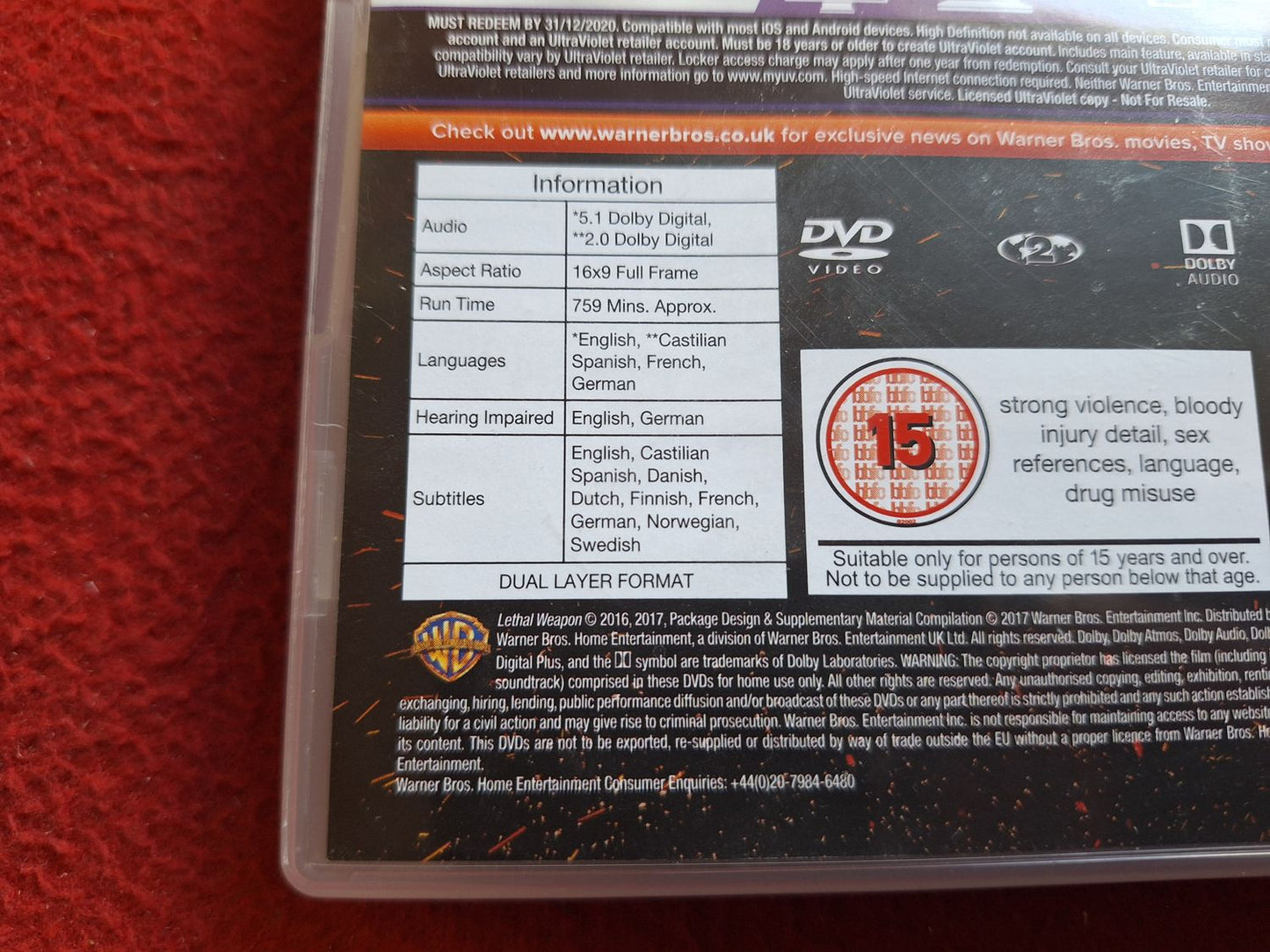 LETHAL WEAPON SEASON 1 BOX DVD