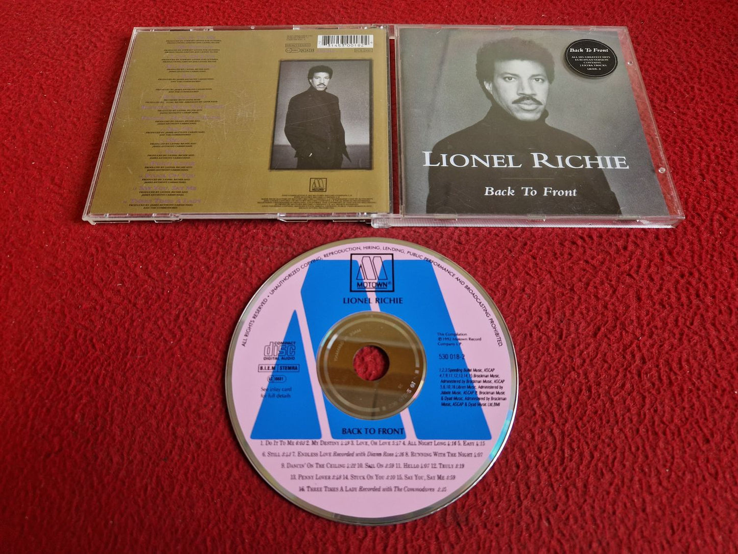 LIONEL RICHIE BACK TO FRONT CD