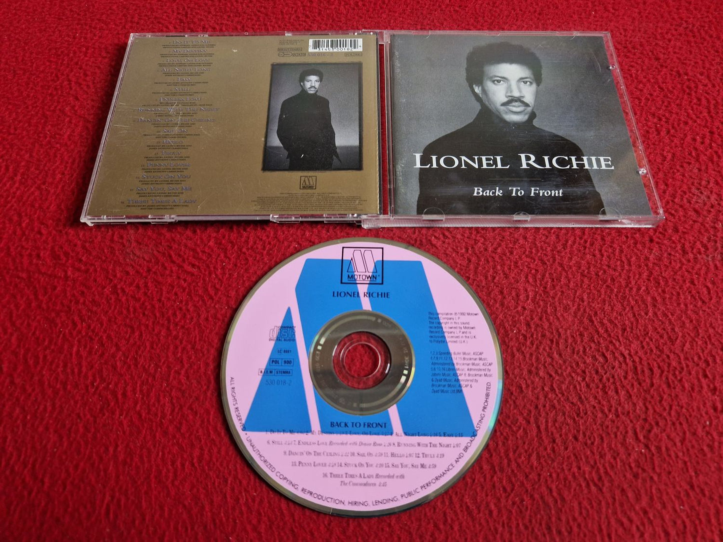 LIONEL RICHIE BACK TO FRONT CD