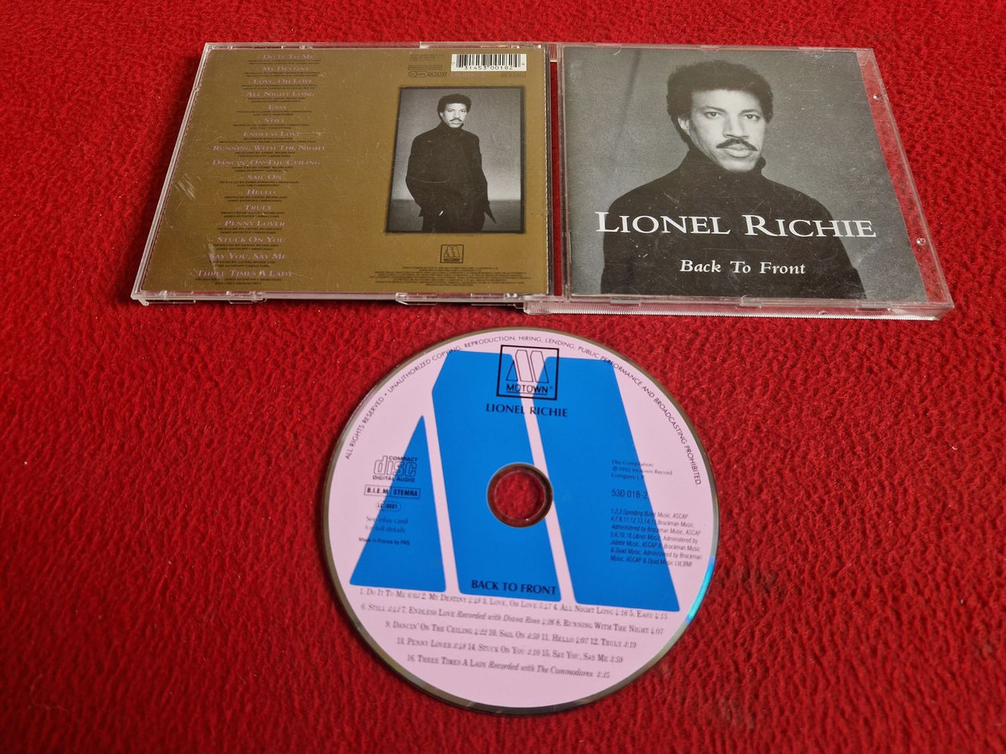 LIONEL RICHIE BACK TO FRONT CD