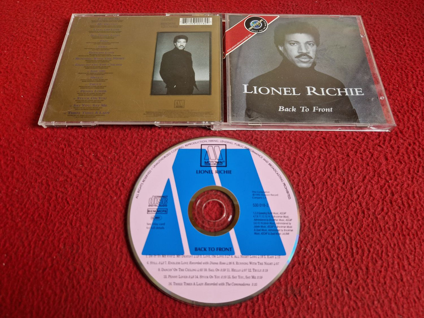 LIONEL RICHIE BACK TO FRONT CD
