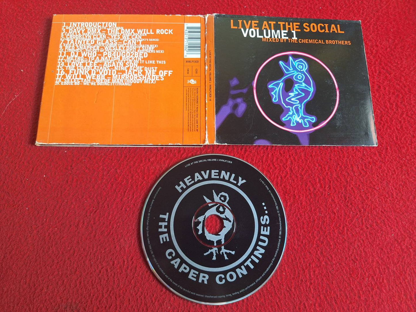 LIVE AT THE SOCIAL VOLUME 1 MIXED BY THE CHEMICAL BROTHERS CD