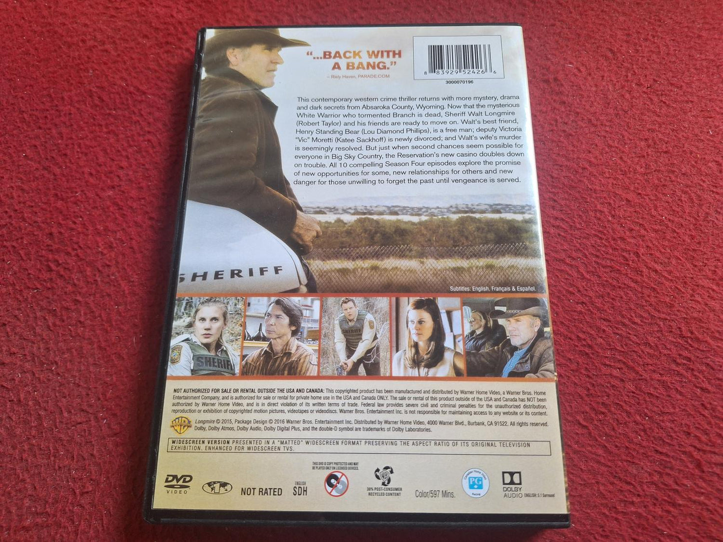 LONGMIRE SEASON 4 [ REGION 1 ] [ ENGELSK TEXT ] BOX DVD