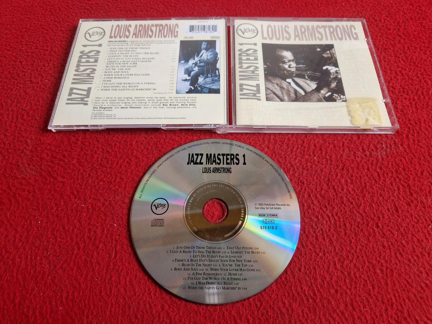 LOUIS ARMSTRONG [ JAZZ MASTERS 1 ] CD