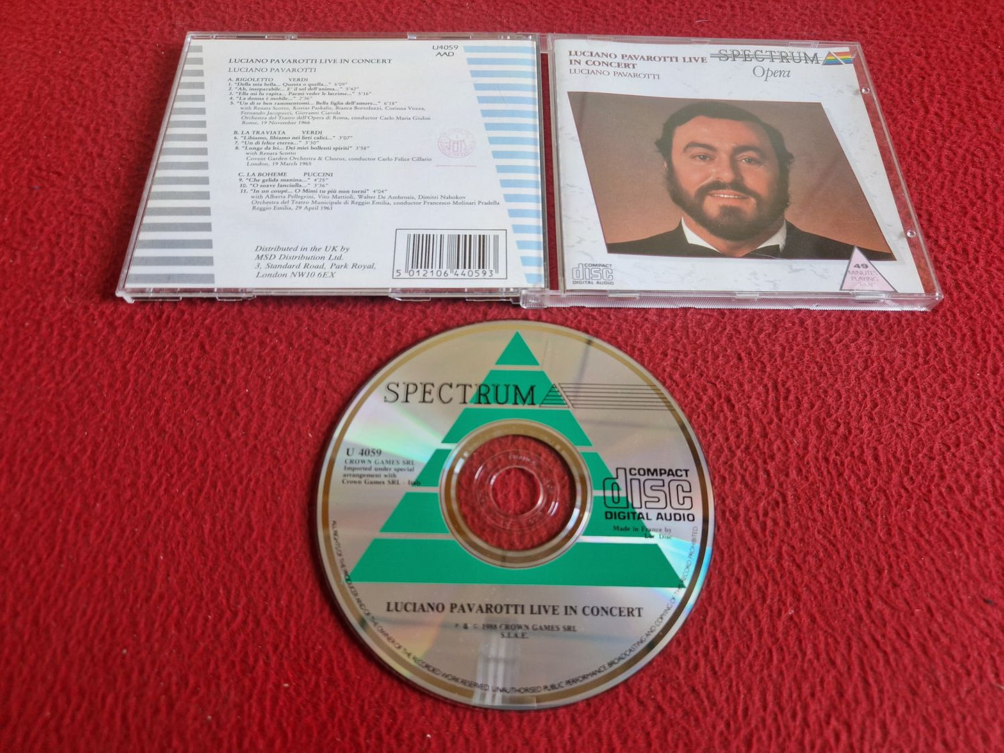 LUCIANO PAVAROTTI IN CONCERT [ SPECTRUM OPERA ] CD