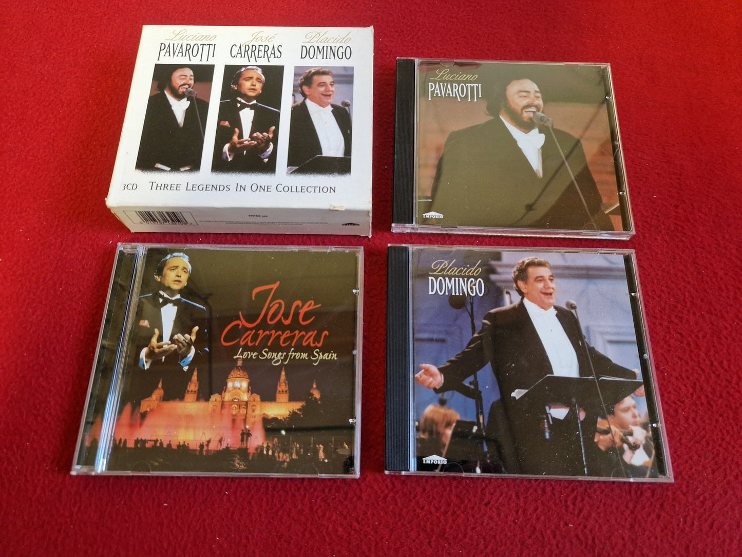 LUCIANO PAVAROTTI JOSE CARRERAS PLACIDO DOMINGO 3 LEGENDS IN 1 COLLECTION CD BOX