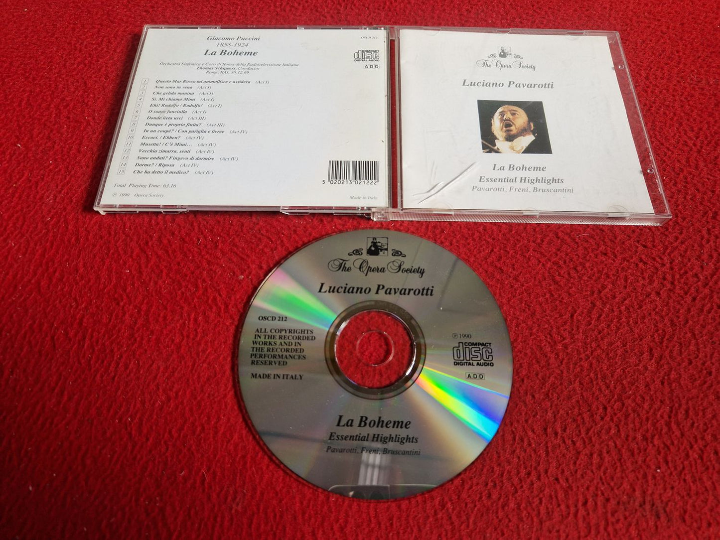 LUCIANO PAVAROTTI LA BOHEME ESSENTIAL HIGHLIGHTS CD