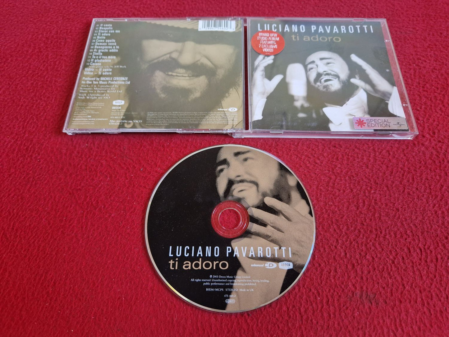 LUCIANO PAVAROTTI TI ADORO CD