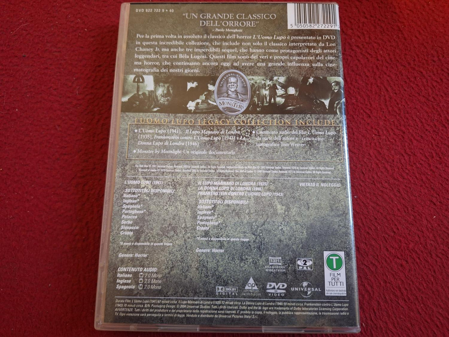 L'UOMO LUPO - THE WOLFMAN [ ITALIENSK UTGÅVA - ENGELSKT TAL/TEXT FINNS ] BOX DVD