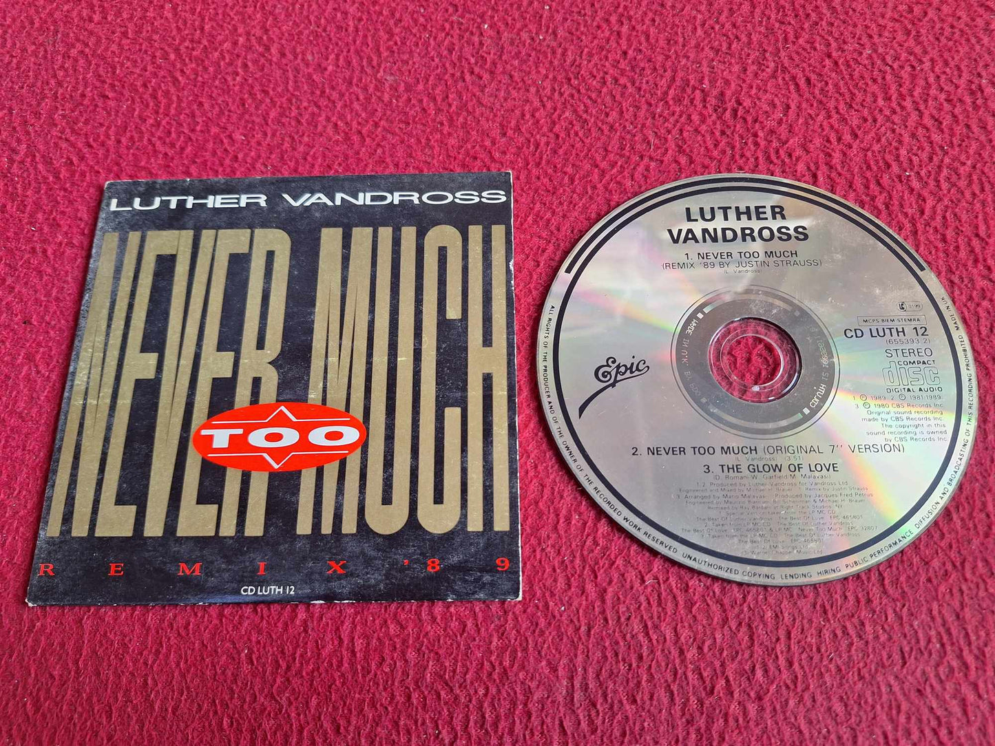 LUTHER VANDROSS NEVER TOO MUCH CD