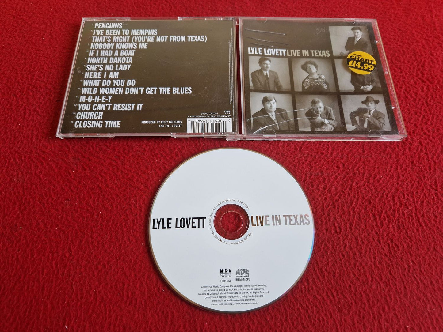 LYLE LOVETT LIVE IN TEXAS CD