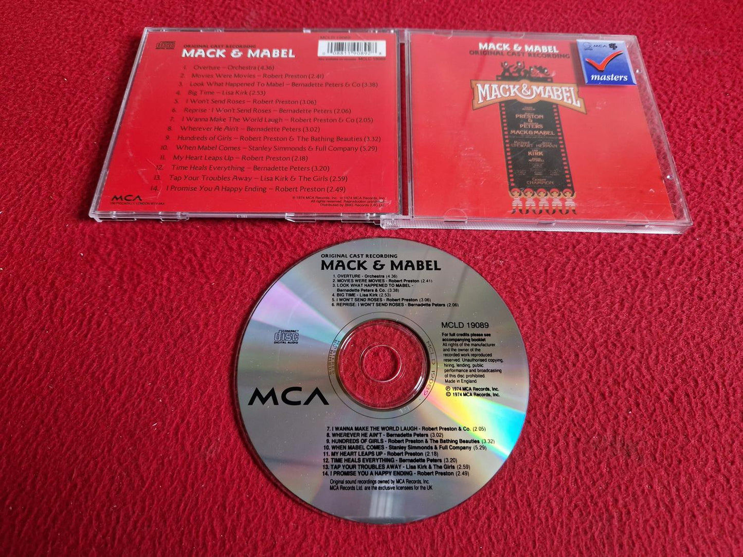 MACK & MABEL ORIGINAL CAST RECORDING CD