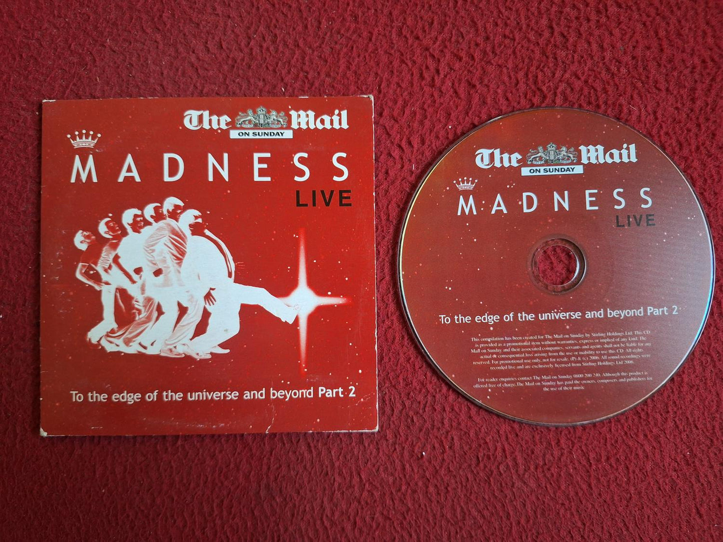MADNESS LIVE TO THE EDGE OF THE UNIVERSE AND BEYOND PART 2 [ DAILY MAIL ] CD
