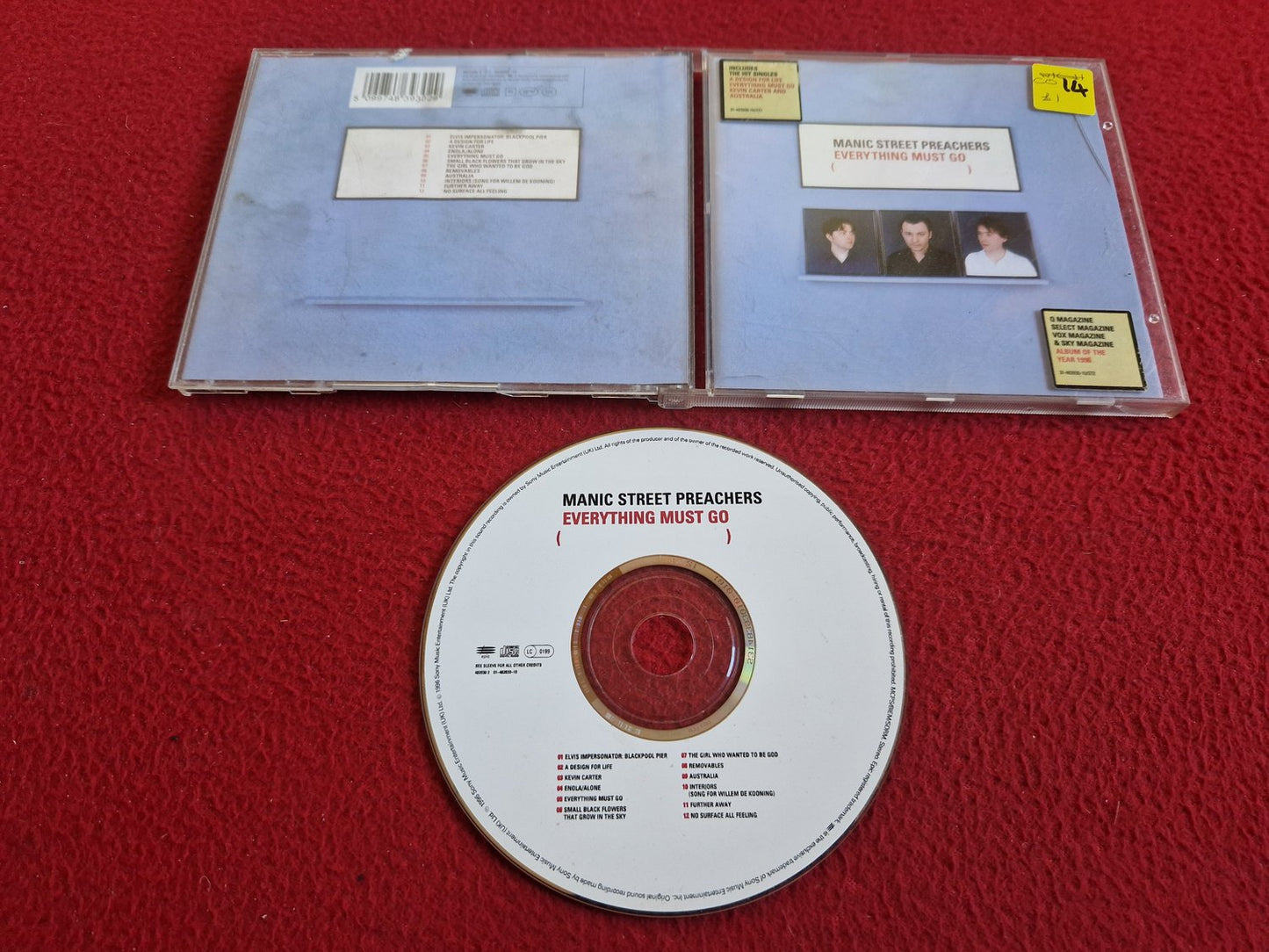 MANIC STREET PREACHERS EVERYTHING MUST GO CD