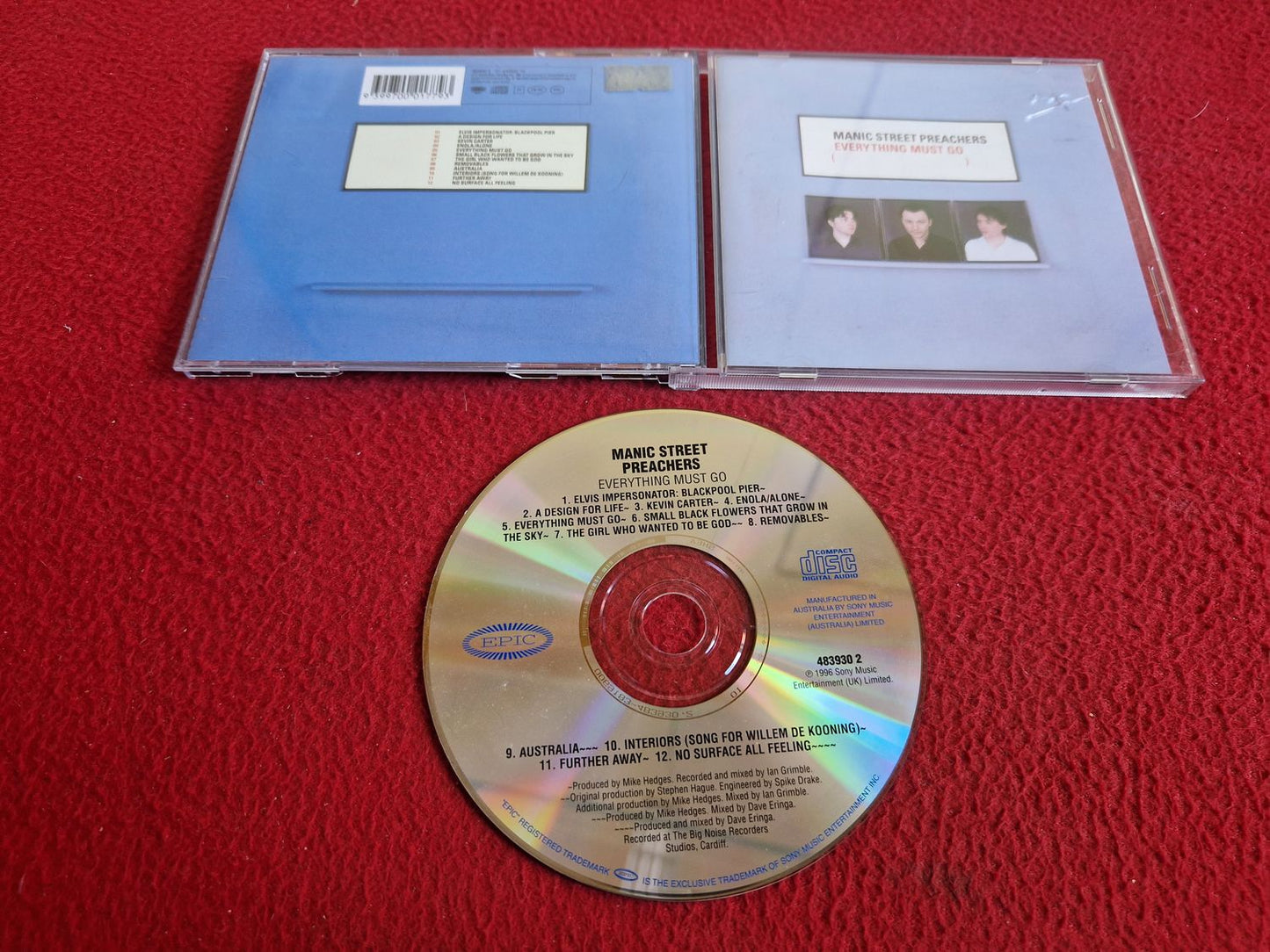 MANIC STREET PREACHERS EVERYTHING MUST GO CD
