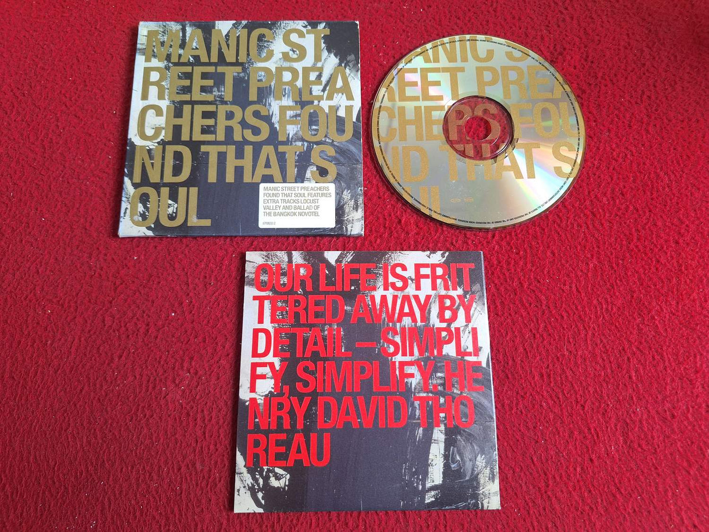 MANIC STREET PREACHERS FOUND THAT SOUL CD