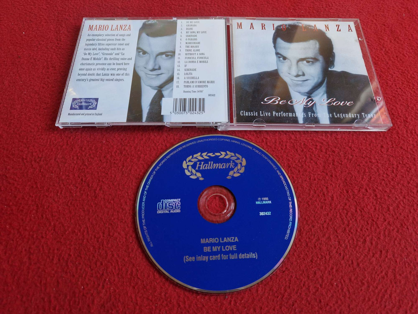 MARIO LANZA BE MY LOVE CD