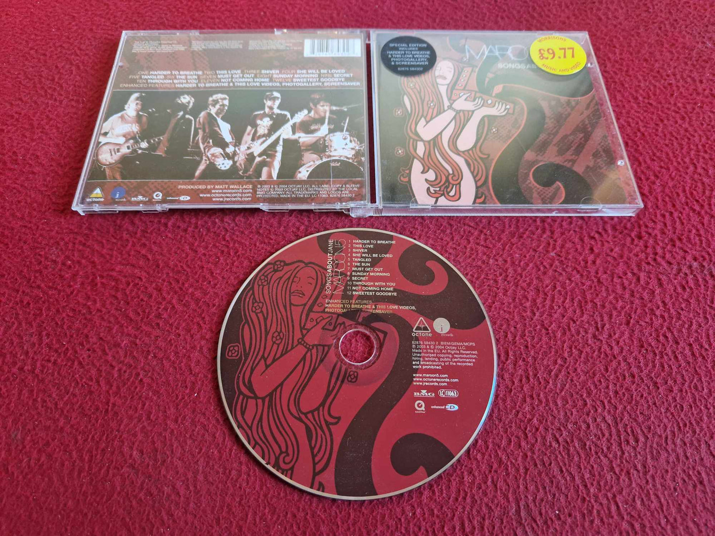 MAROON 5 SONGS ABOUT JANE CD