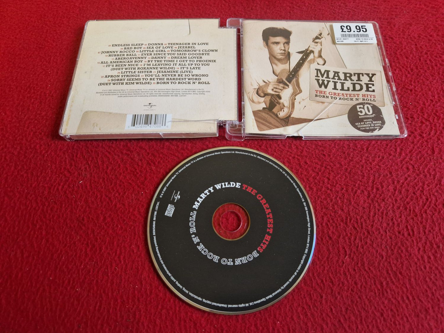MARTY WILDE THE GREATEST HITS BORN TO ROCK'N ROLL CD