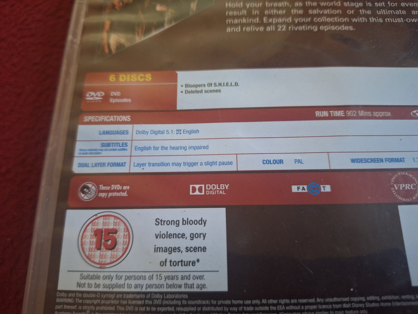 MARVEL AGENTS OF S.H.I.E.L.D. SEASON 2 BOX DVD