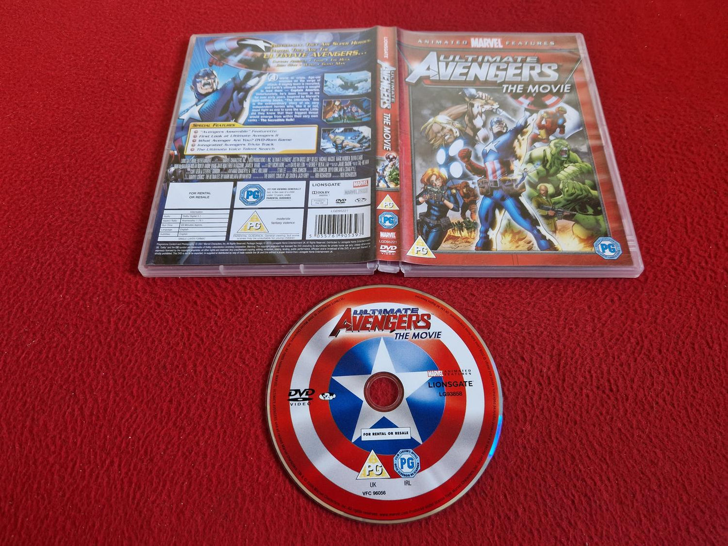MARVEL ULTIMATE ANGENGERS THE MOVIE DVD