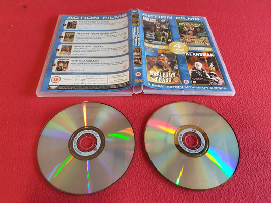 MASSACRE IN ROME / RIVER KWAI / SKELETON COAST / THE KLANSMAN till DVD