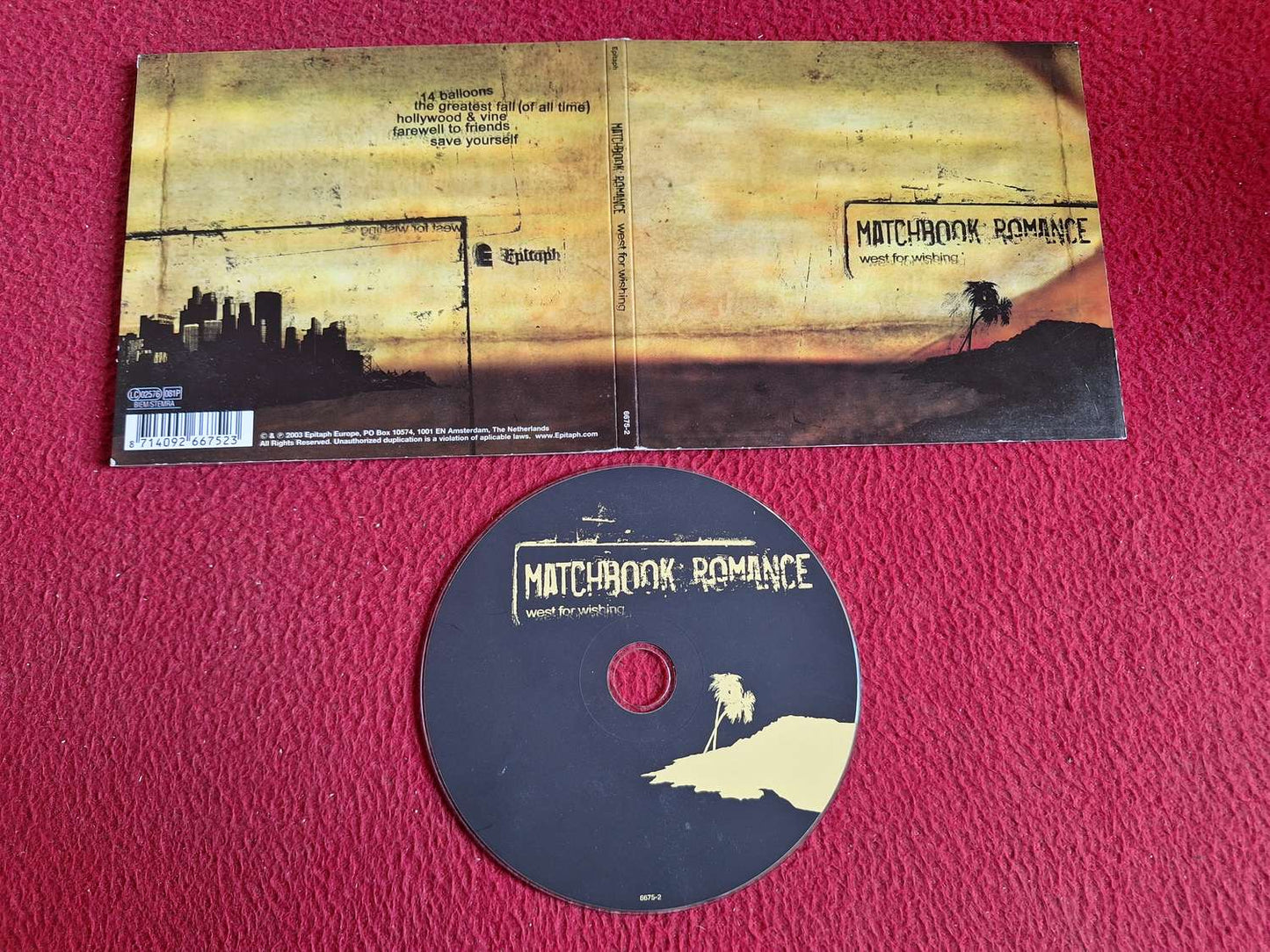 MATCHBOOK ROMANCE WEST FOR WISHING CD