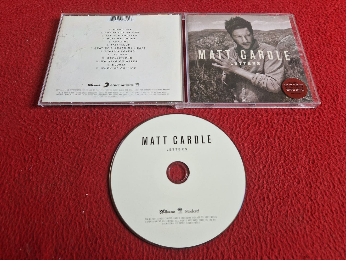 MATT CARDLE LETTERS CD