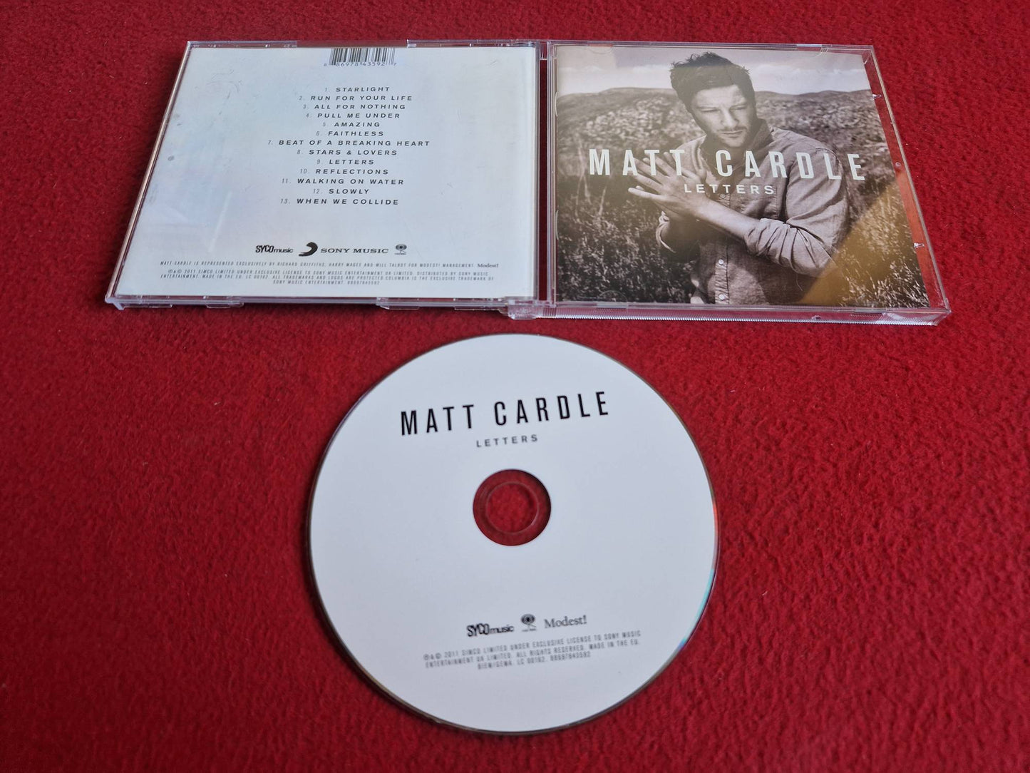 MATT CARDLE LETTERS CD