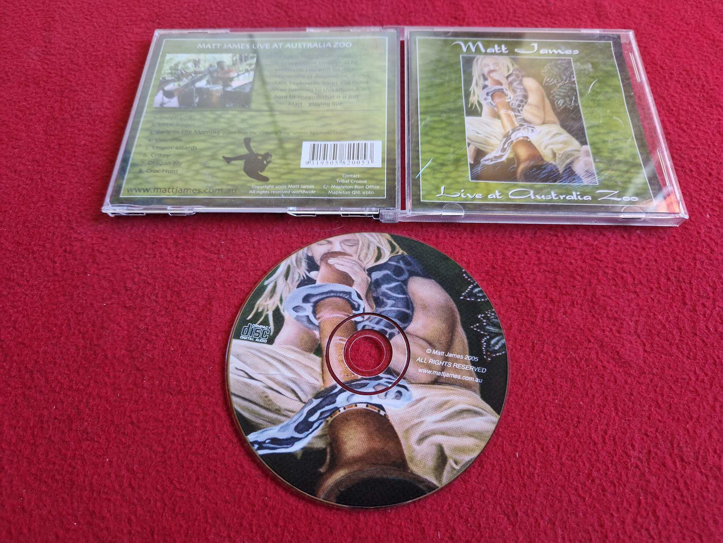 MATT JAMES LIVE AT AUSTRALIA ZOO CD