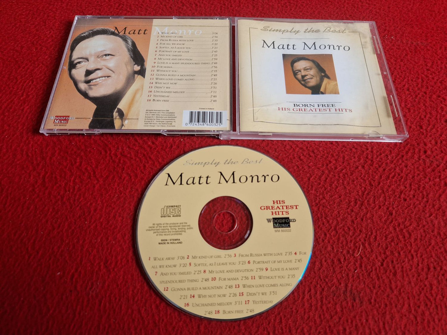 MATT MONRO BORN FREE THE GREATEST HITS CD