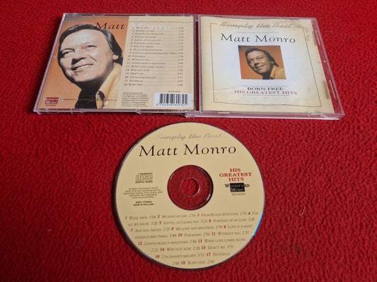 MATT MONRO BORN FREE THE GREATEST HITS CD
