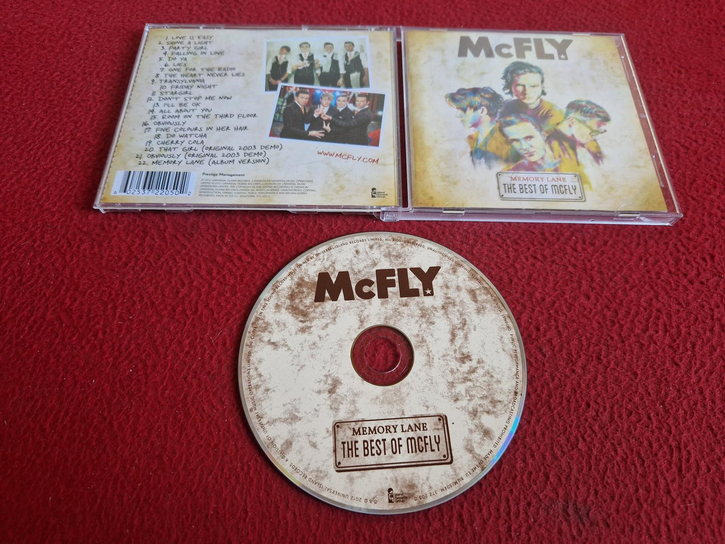 MCFLY MEMORY LANE THE BEST OF CD