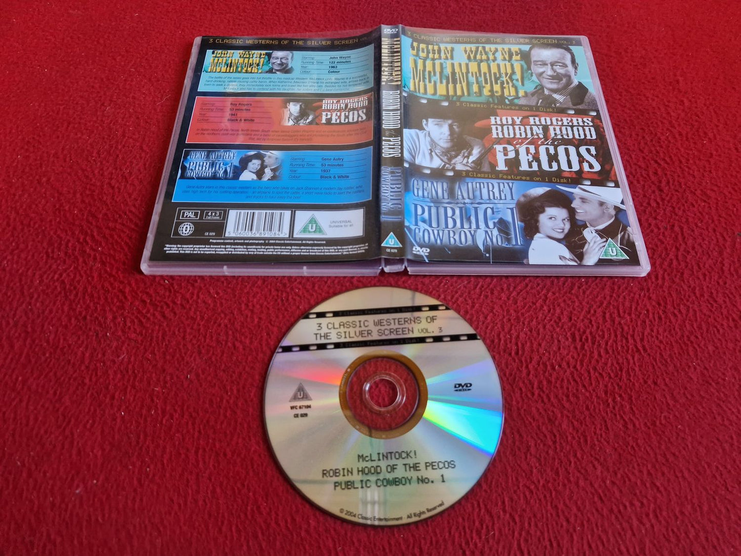 MCLINTOCK / ROBIN HOOD OF THE PECOS / PUBLIC COWBOY NO. 1 DVD