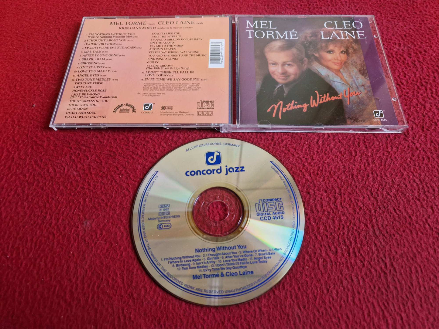 MEL TORME CLEO LAINE NOTHING WITHOUT YOU CD
