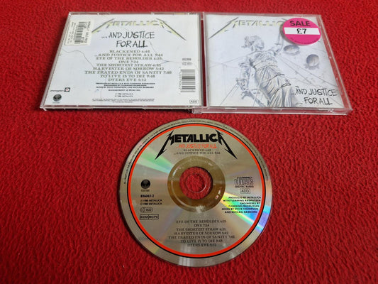 METALLICA AND JUSTICE FOR ALL CD
