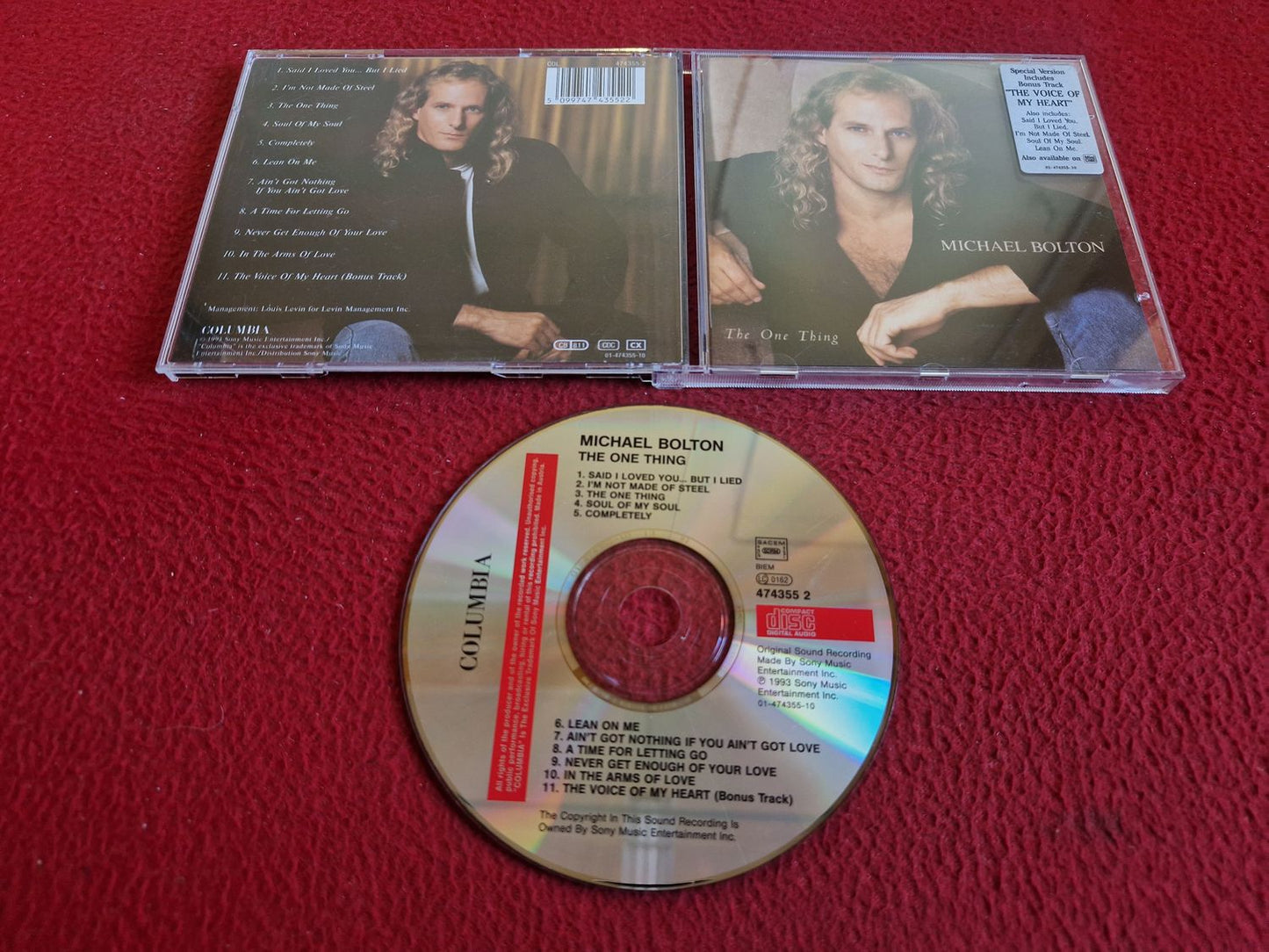 MICHAEL BOLTON THE ONE THING CD