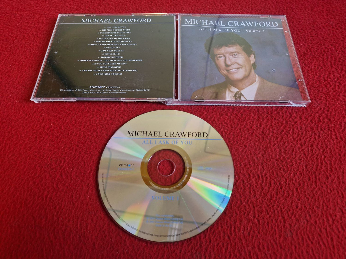 MICHAEL CRAWFORD ALL I ASK OF YOU VOLUME 1 CD