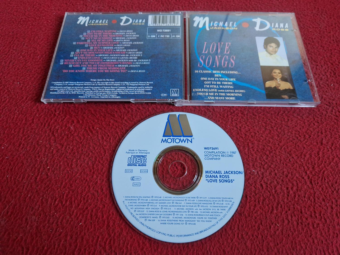 MICHAEL JACKSON / DIANA ROSS LOVE SONGS CD