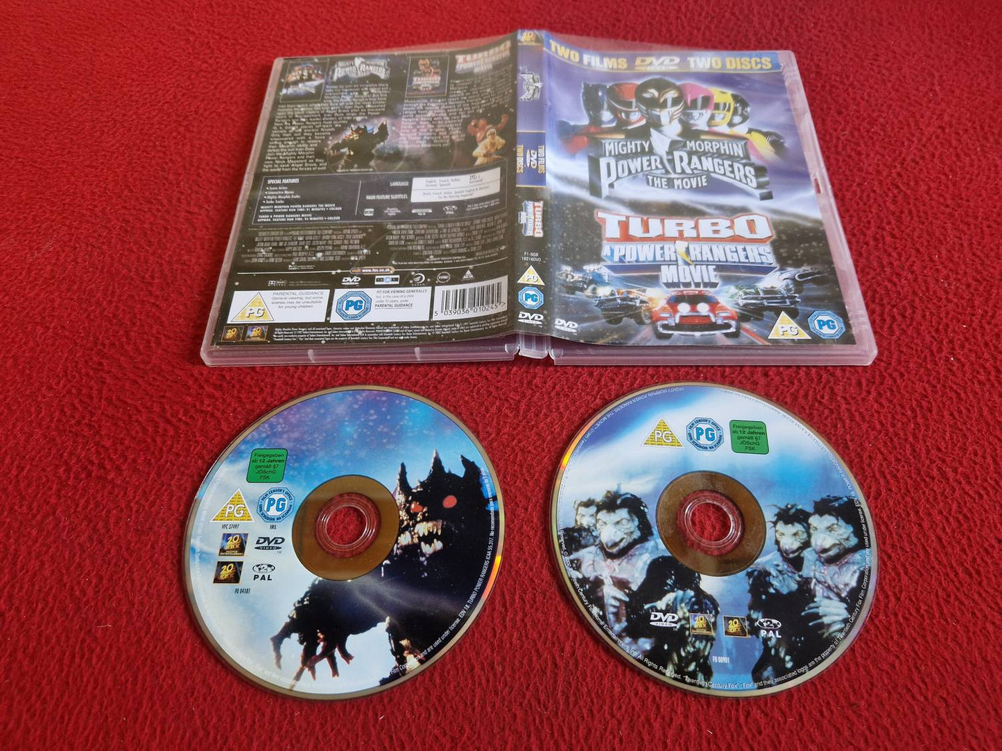 MIGHTY MORPHIN POWER RANGERS MOVIE / TURBO A POWER RANGERS MOVIE DVD