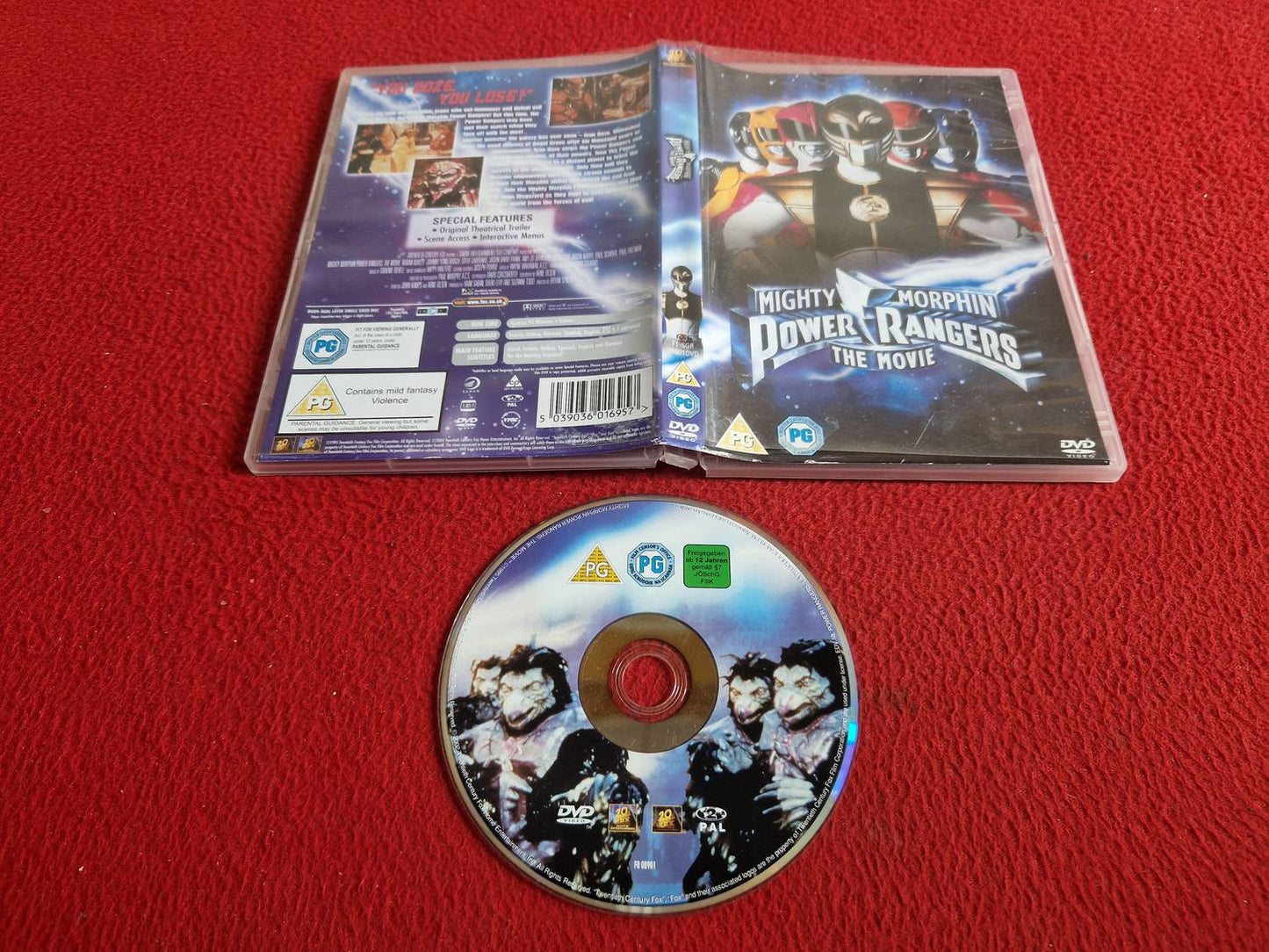 MIGHTY MORPHIN POWER RANGERS THE MOVIE DVD