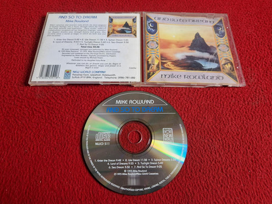 MIKE ROWLAND AND SO TO DREAM CD