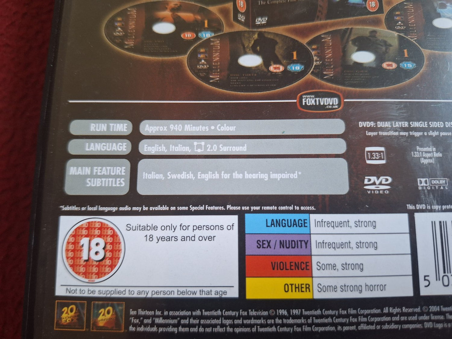 MILLENNIUM SEASON 1 BOX DVD