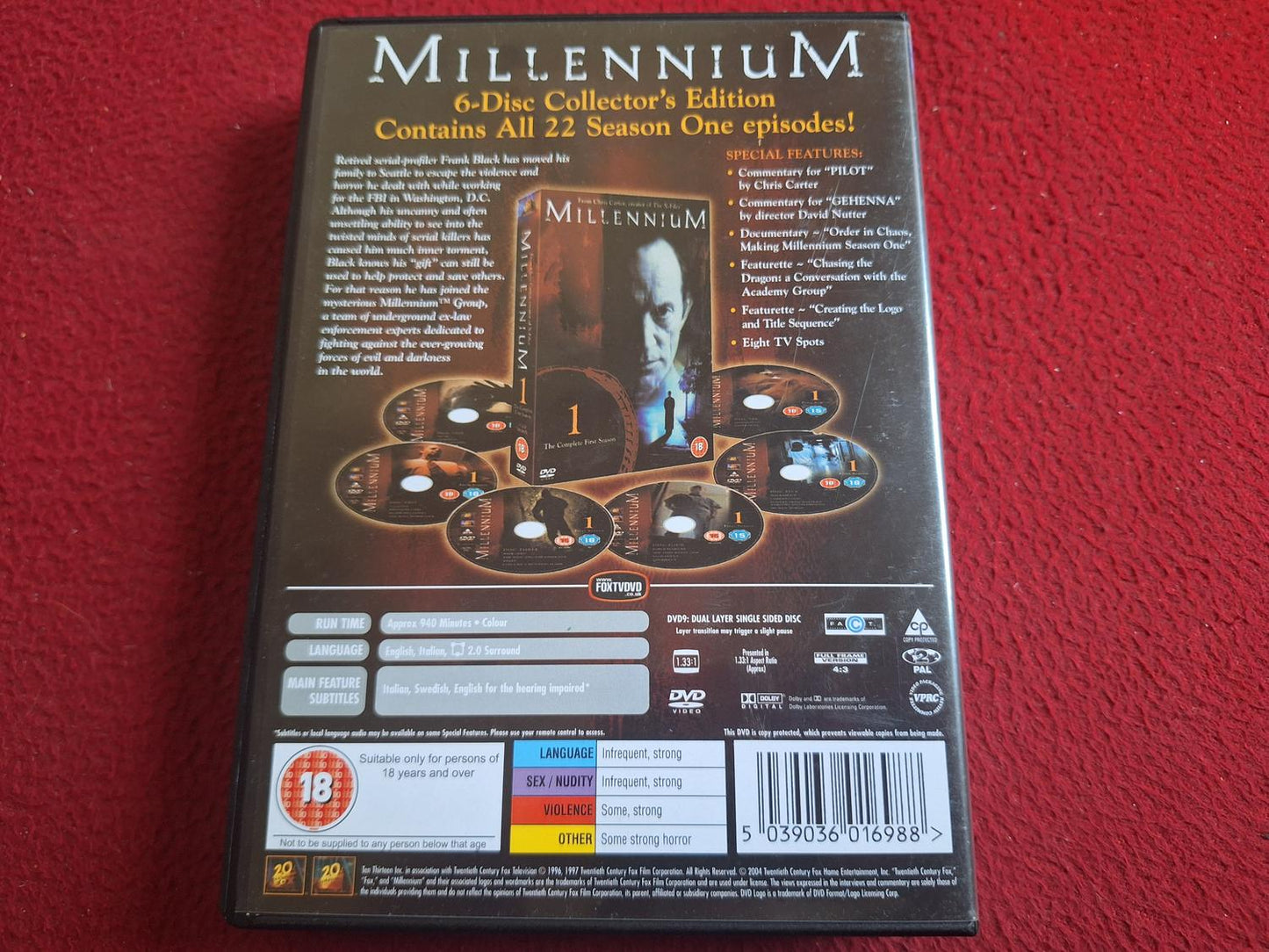 MILLENNIUM SEASON 1 BOX DVD