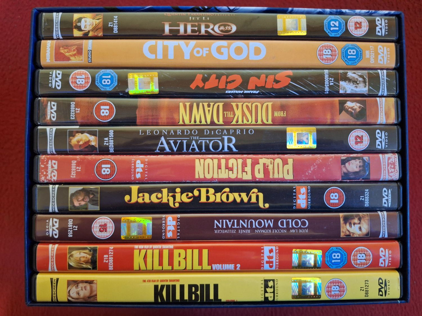 MIRAMAX HOME ENT. 10 FILMS - HERO / AVIATOR / FROM DUSK TILL DAWN mfl BOX DVD