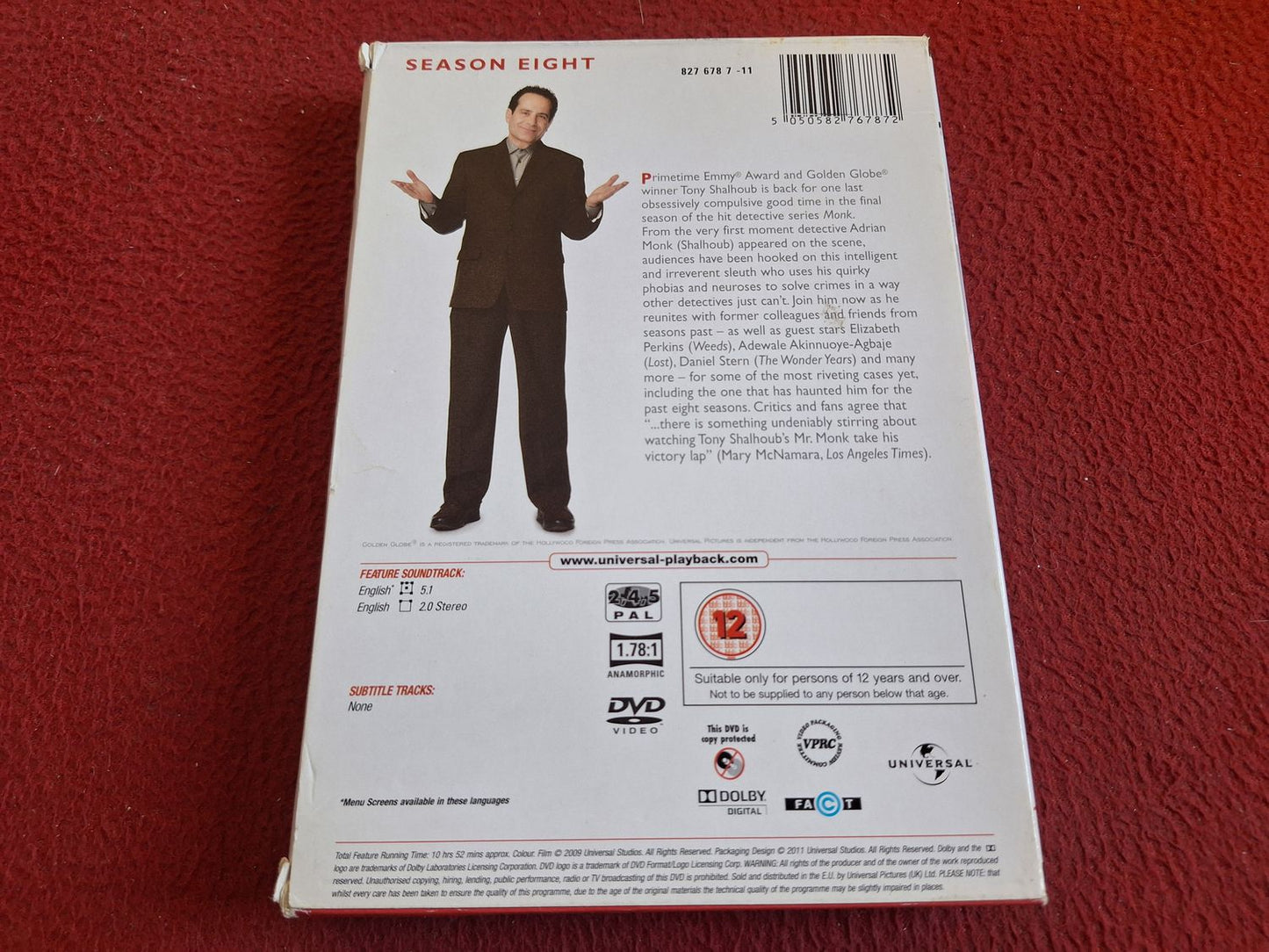 MONK SEASON 8 BOX DVD
