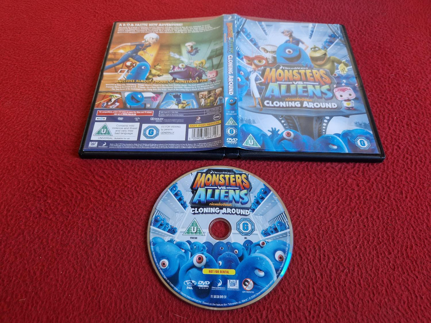 MONSTERS VS ALIENS CLONING AROUND DVD