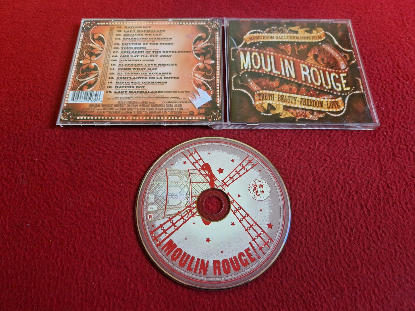 MOULIN ROUGE MUSIC FROM BAZ LUHRMANN'S FILM TRUTH BEAUTY FREEDOM LOVE DISCOGS CD