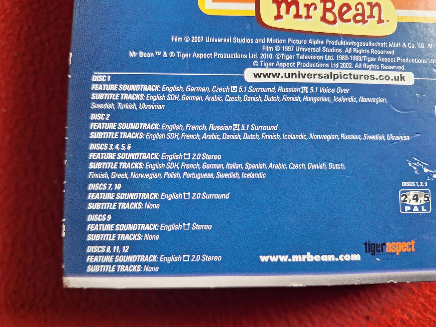 MR BEAN THE WHOLE BEAN COMPLETE DVD COLLECTION BOX