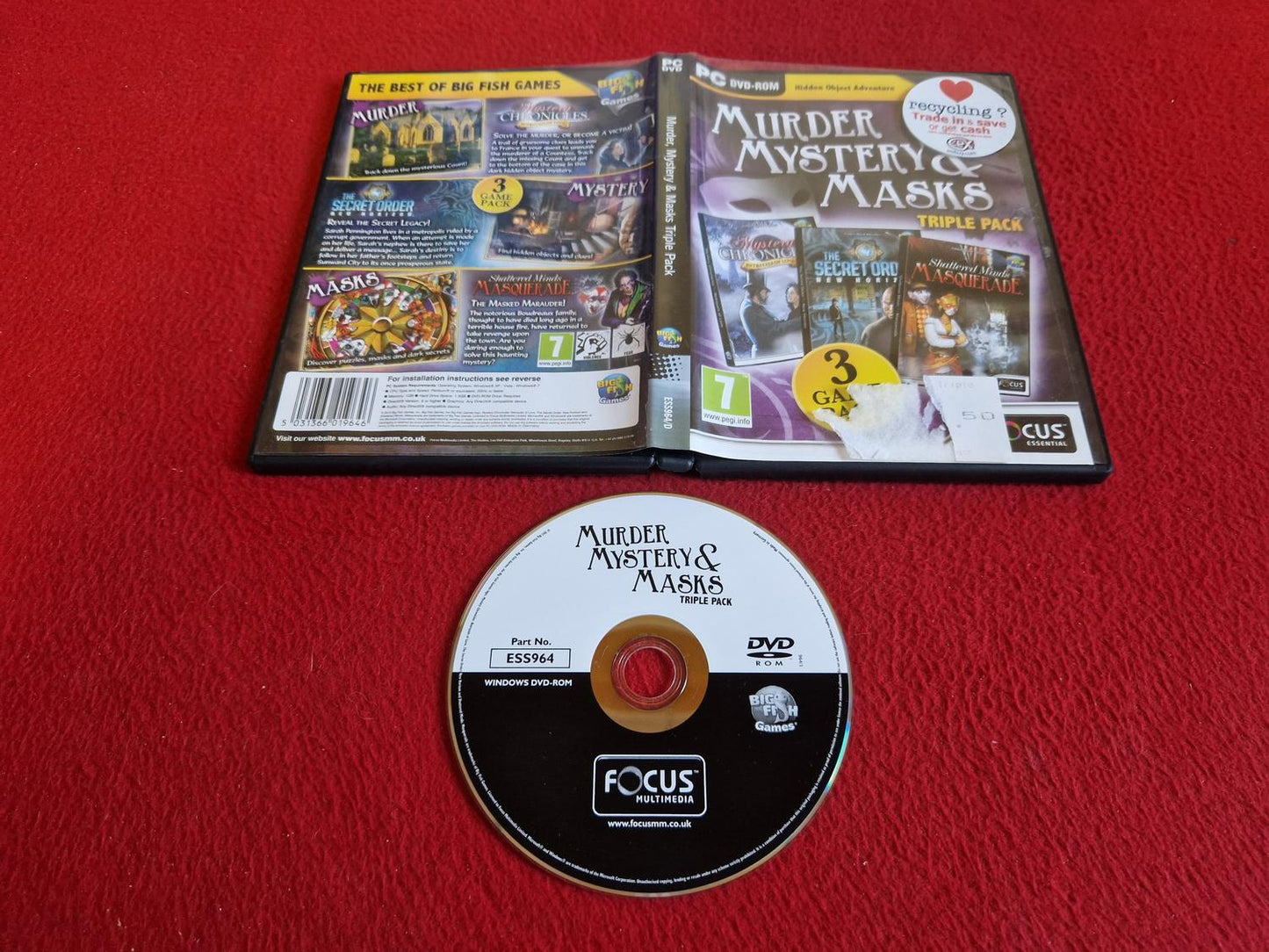 MURDER MYSTERY MASKS TRIPLE MYSTERY CHRONICLE/SECRET ORDER/MASQUERADE till PC